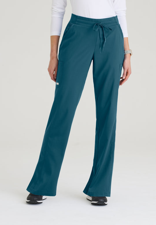 Reveal 5-Pocket Mid-Rise Straight Leg Scrub Pant