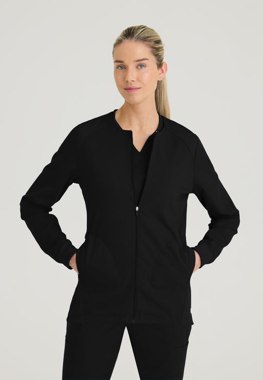 Passage 2-Pocket Zip-Front Warm Up Scrub Jacket