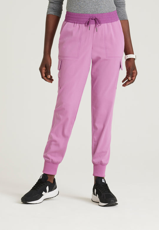 Amelia 5-Pocket Two-Toned Jogger Scrub Pant